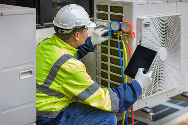 Professional Hvac technician working in Belle Mead, NJ